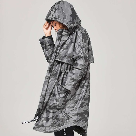 Topshop Jackets & Blazers - Camo Jacquard Luxe Parka by Ivy Park